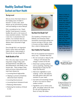 Healthy Seafood Hawaii Seafood and Heart Health Background