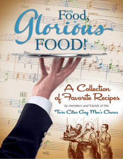 A Collection of Favorite  Recipes  Twin Cities Gay Men’s Chorus
