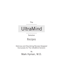 UltraMind Recipes Mark Hyman, M.D. The