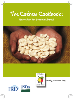 The Cashew Cookbook: Recipes from The Gambia and Senegal Eat Cashew Locally Grown