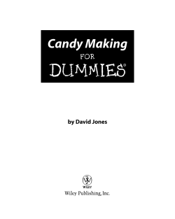 DUMmIES Candy Making by David Jones FOR