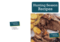 Recipes Hunting Season