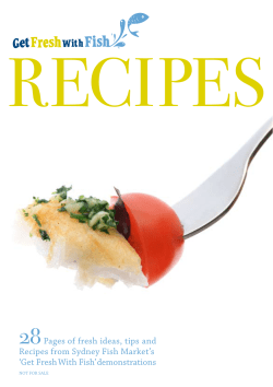 Recipes 28 Pages of fresh ideas, tips and Recipes from Sydney Fish Market’s