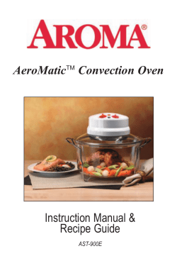 AeroMatic Convection Oven Instruction Manual &amp; Recipe Guide