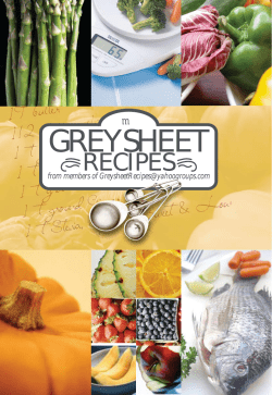 GREYSHEET RECIPES m from members of