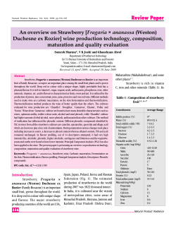 Review Paper Fragaria × ananassa Duchesne ex Rozier] wine production technology, composition,