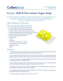 Recipe: Melt &amp; Pour Lemon Sugar Soap