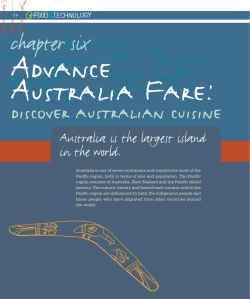 Advance Australia Fare: discover australian cuisine chapter six