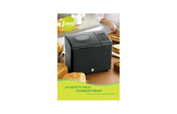 breadmaker programmable instruction and recipe booklet STYLE #18019