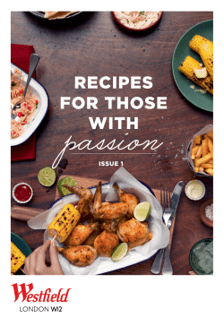 passion RECIPES FOR THOSE WITH