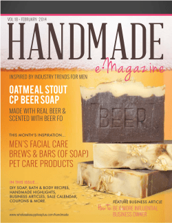 HANDMADE e•Magazine OATMEAL STOUT CP  BEER SOAP