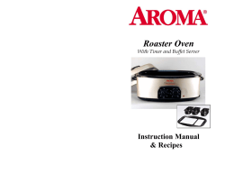 Roaster Oven  Instruction Manual &amp; Recipes