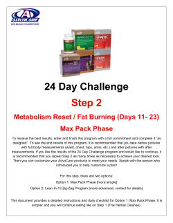 24 Day Challenge Step 2 Max Pack Phase