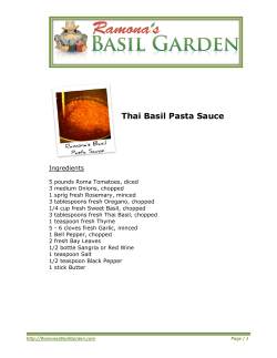 Thai Basil Pasta Sauce Ingredients