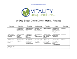 21-Day Sugar Detox Dinner Menu / Recipes Sunday Monday Tuesday