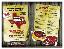 Authentic Texas BBQ, Now In Riverside!