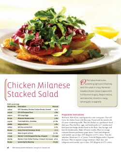 Chicken Milanese Stacked Salad O