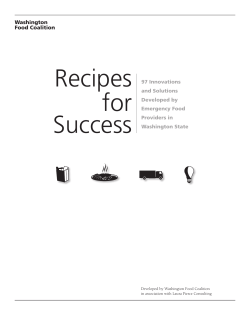Recipes for Success Washington