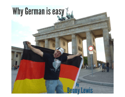 Why German is easy Benny Lewis by