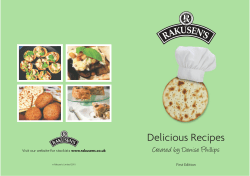 Delicious Recipes Created by Denise Phillips Visit our website for stockists First Edition
