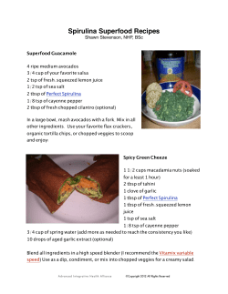 Spirulina Superfood Recipes