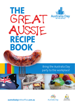 THE RECIPE BOOK Bring the Australia Day