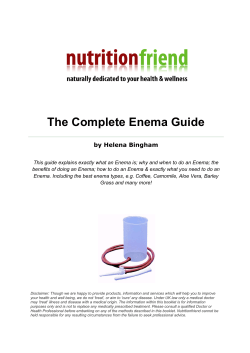 The Complete Enema Guide by Helena Bingham