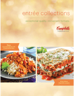 entrée collections Campbell’s Advanced Cuisine