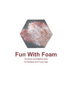 Fun With Foam A science investigation pack