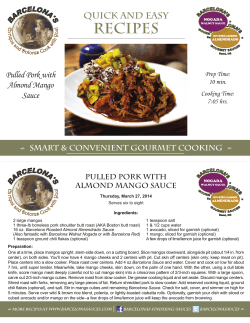 RECIPES QUICK AND EASY Pulled Pork with Almond Mango