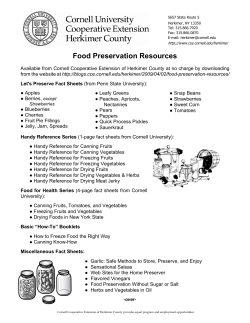 Food Preservation Resources