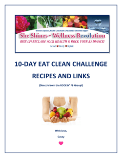 10-DAY EAT CLEAN CHALLENGE RECIPES AND LINKS
