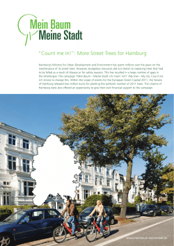 “Count me in!”: More Street Trees for Hamburg