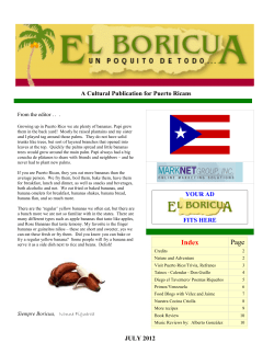 A Cultural Publication for Puerto Ricans