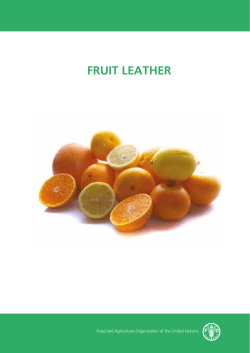 FRUIT LEATHER Food and Agriculture Organization of the United Nations