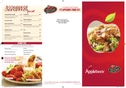APPETIZERS It’s Applebee’s Food Fast. for all ulTImATE trios