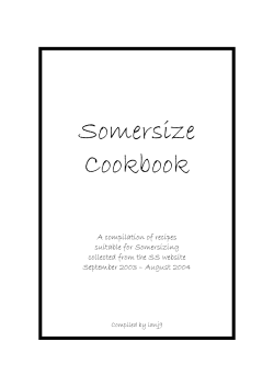Somersize Cookbook