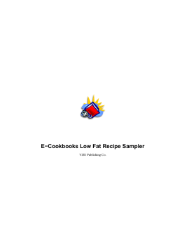 E−Cookbooks Low Fat Recipe Sampler VJJE Publishing Co.