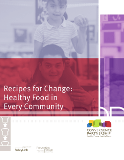 Recipes for Change: Healthy Food in Every Community