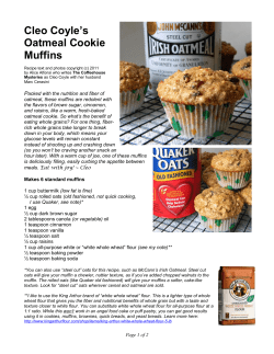 Cleo Coyle’s Oatmeal Cookie Muffins P