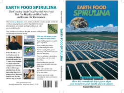 EaRtH Food SpiRulina  The Complete Guide To A Powerful New Food