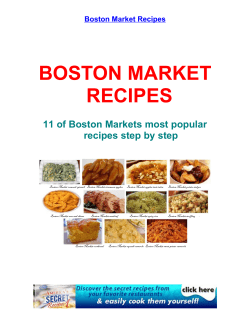 BOSTON MARKET RECIPES 11 of Boston Markets most popular recipes step by step