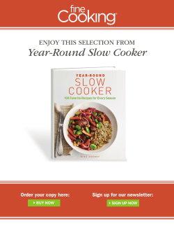 Year-Round Slow Cooker Slow Cooker ENJOY THIS SELECTION FROM