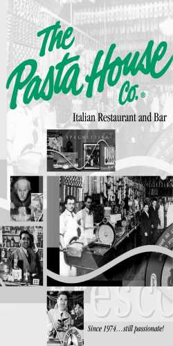 Italian Restaurant and Bar Since 1974…still passionate! “A St. Louis Tradition”