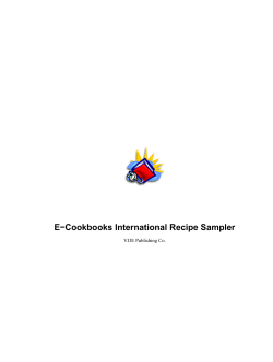 E−Cookbooks International Recipe Sampler VJJE Publishing Co.