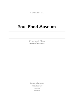 Soul Food Museum  Concept Plan CONFIDENTIAL