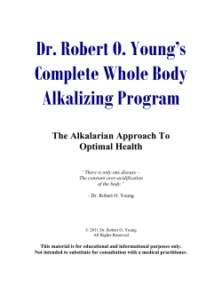 Dr. Robert O. Young’s Complete Whole Body Alkalizing Program