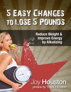 5 Easy Changes lose 5 Pounds to Joy Houston