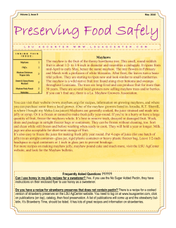 Preserving Food Safely