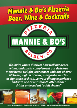 Mannie &amp; Bo’s Pizzeria Beer, Wine &amp; Cocktails